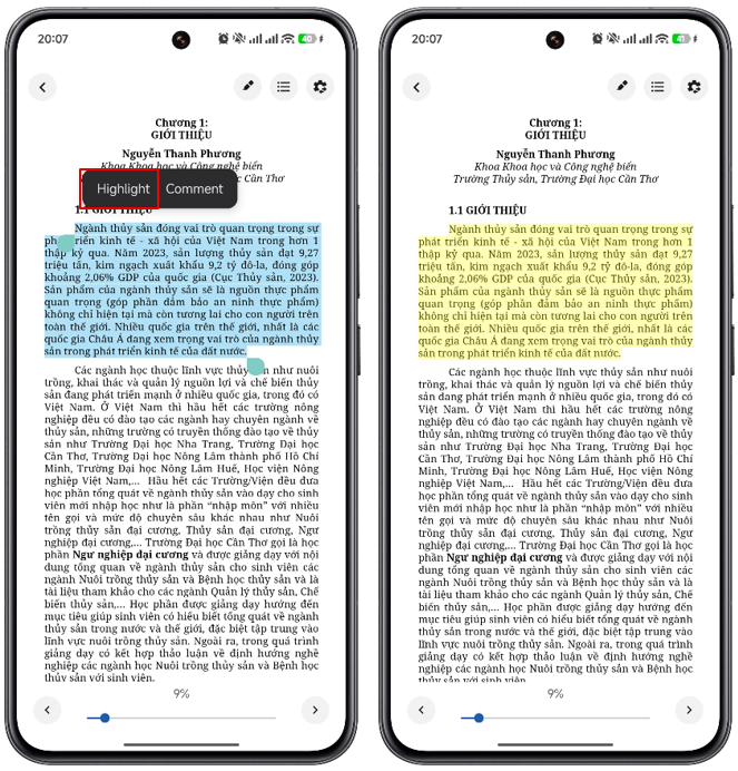 Chức năng Highlight trên di động